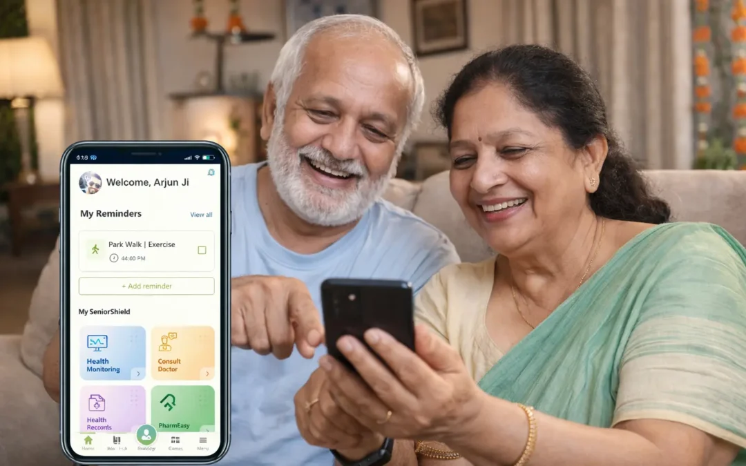 How do elder care apps improve daily independence for older adults?