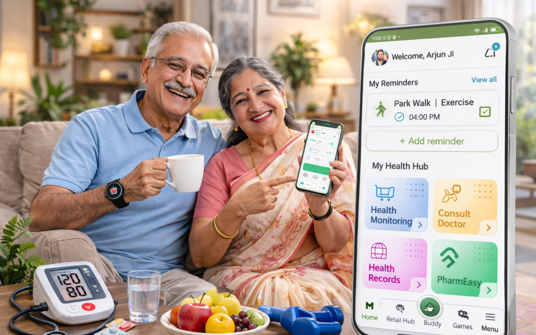 What advanced features should a senior wellness app offer?