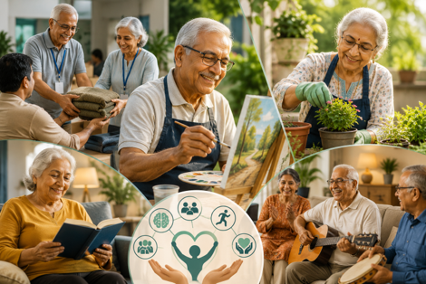 How do volunteering and hobbies contribute to senior wellness?